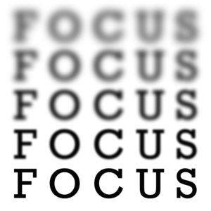 Eye Exam saying "Focus"