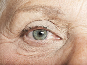 Elderly eye close-up